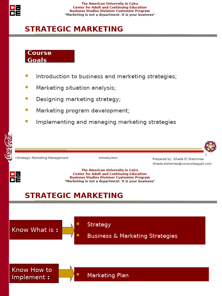 Strategic Marketing Management Overview | PDF | Marketing | Marketing ...