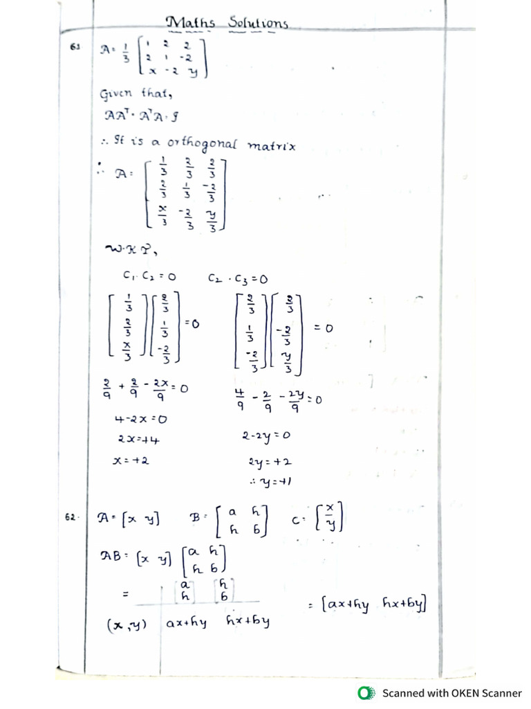 Weekend Test 9 Mains Solutions Maths | PDF