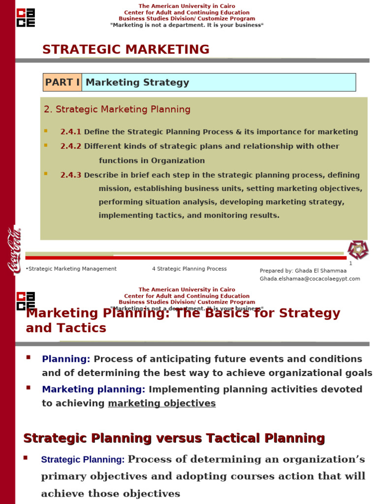 4 B Strategic Planning&Marketing Planning | PDF | Marketing Strategy ...
