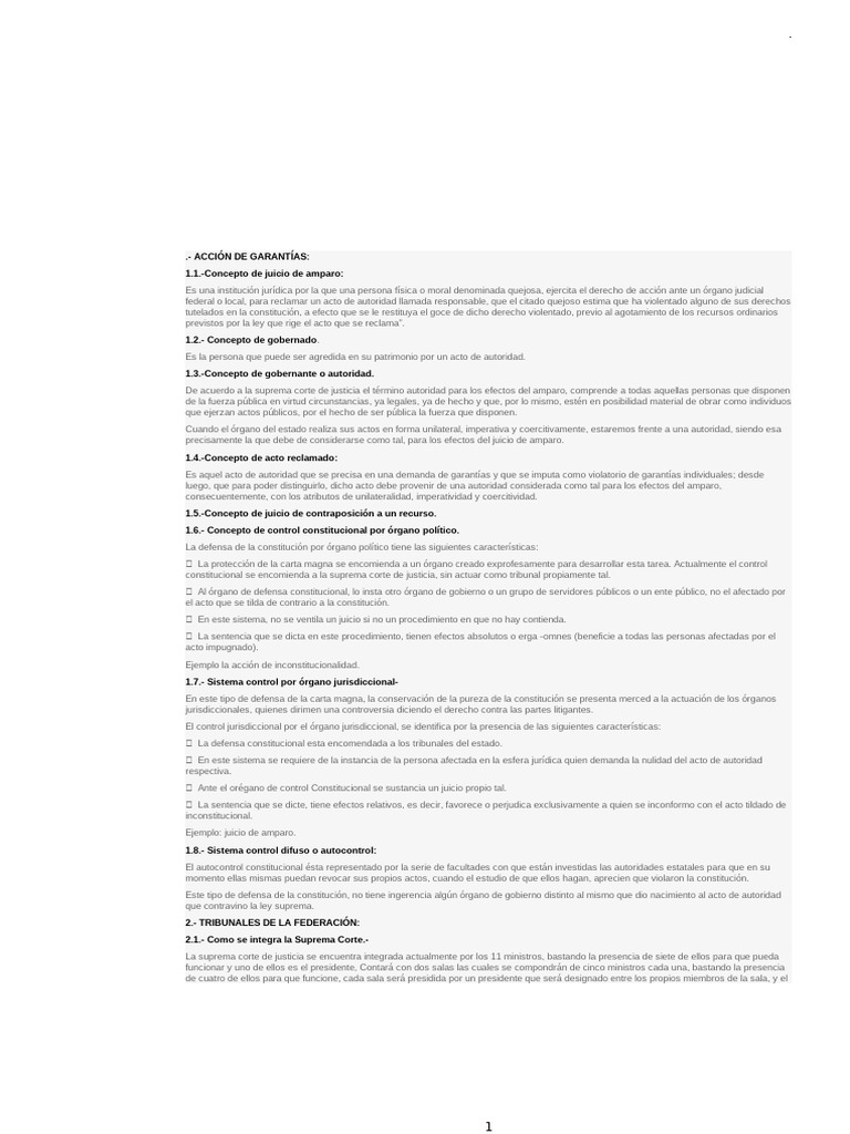 Conceptos Clave del Juicio de Amparo | PDF | Justicia | Crimen y violencia