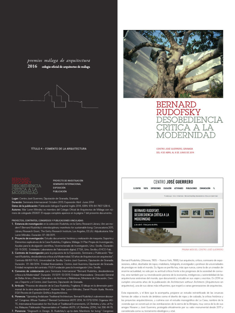 2014 Exposicion Rudofsky-1 | PDF | Granada