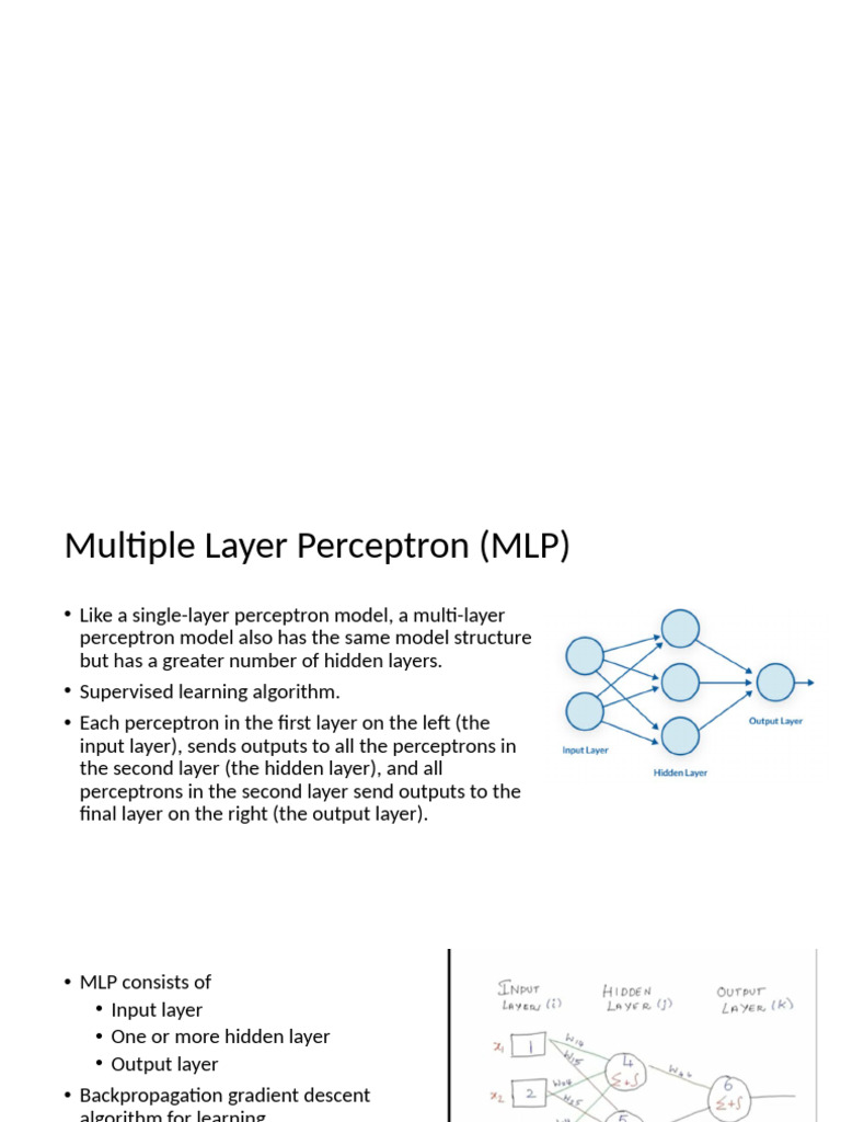 MLP vs SLP in Machine Learning | PDF | Machine Learning | Algorithms ...
