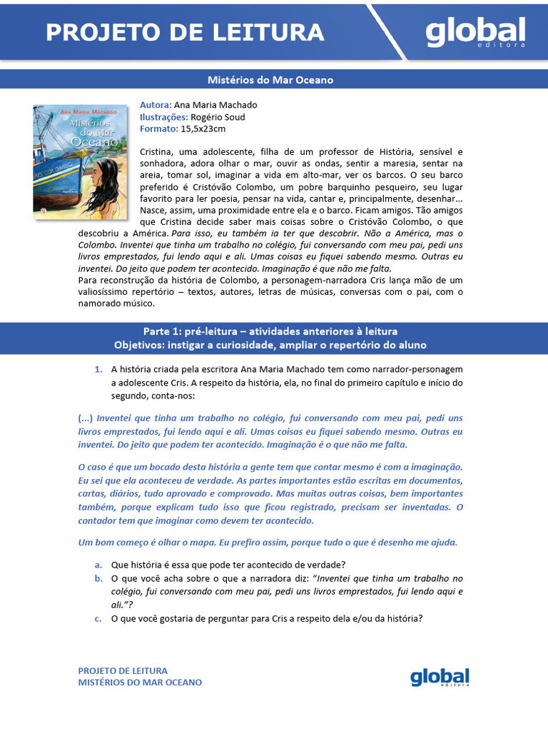 Resumo de "Mistérios do Mar Oceano" | PDF | Cristóvão Colombo