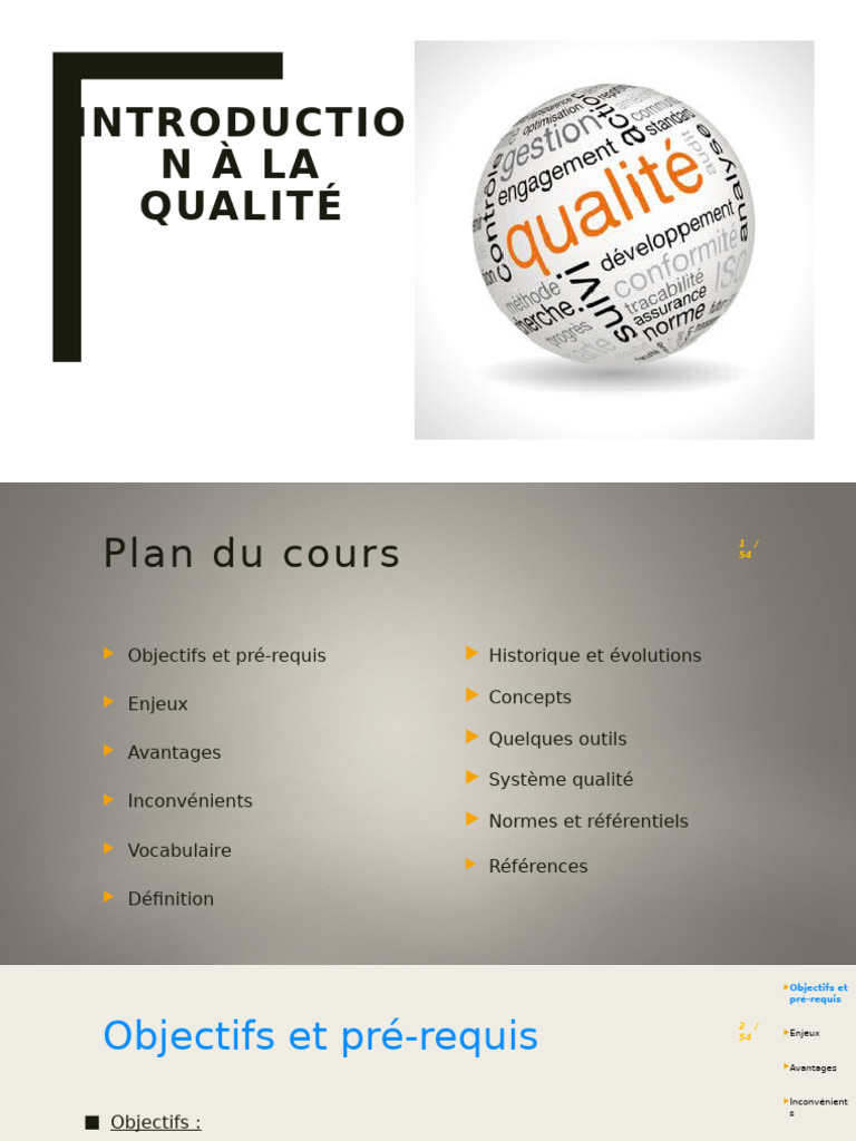 Introduction à la qualité en entreprise | PDF | Management de la ...