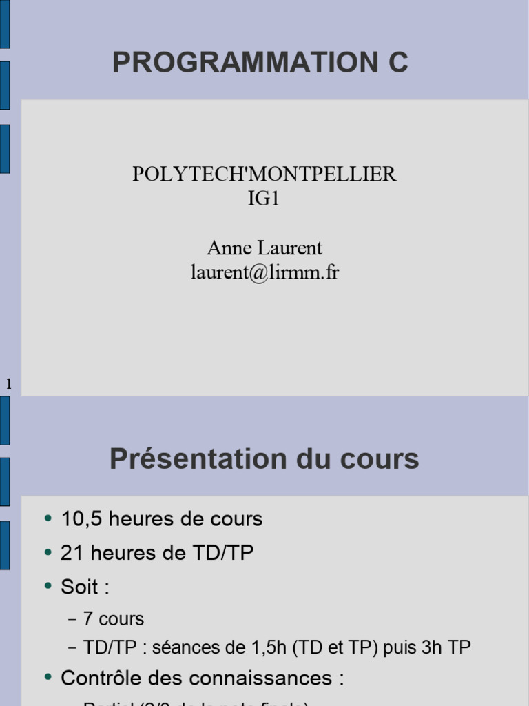 Introduction à la programmation en C | PDF | Pointeur (programmation ...