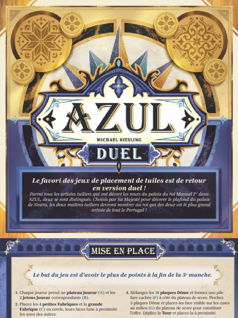 Règles du jeu Azul : Version Duel | PDF