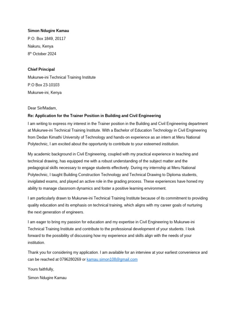 Application for Civil Engineering Trainer | PDF