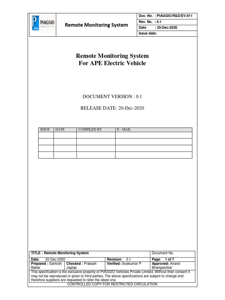 Remote Monitoring System | PDF