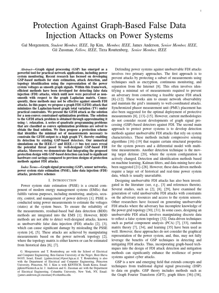 Graph-Based FDI Attacks TCNS | PDF | Mathematical Optimization | Matrix ...