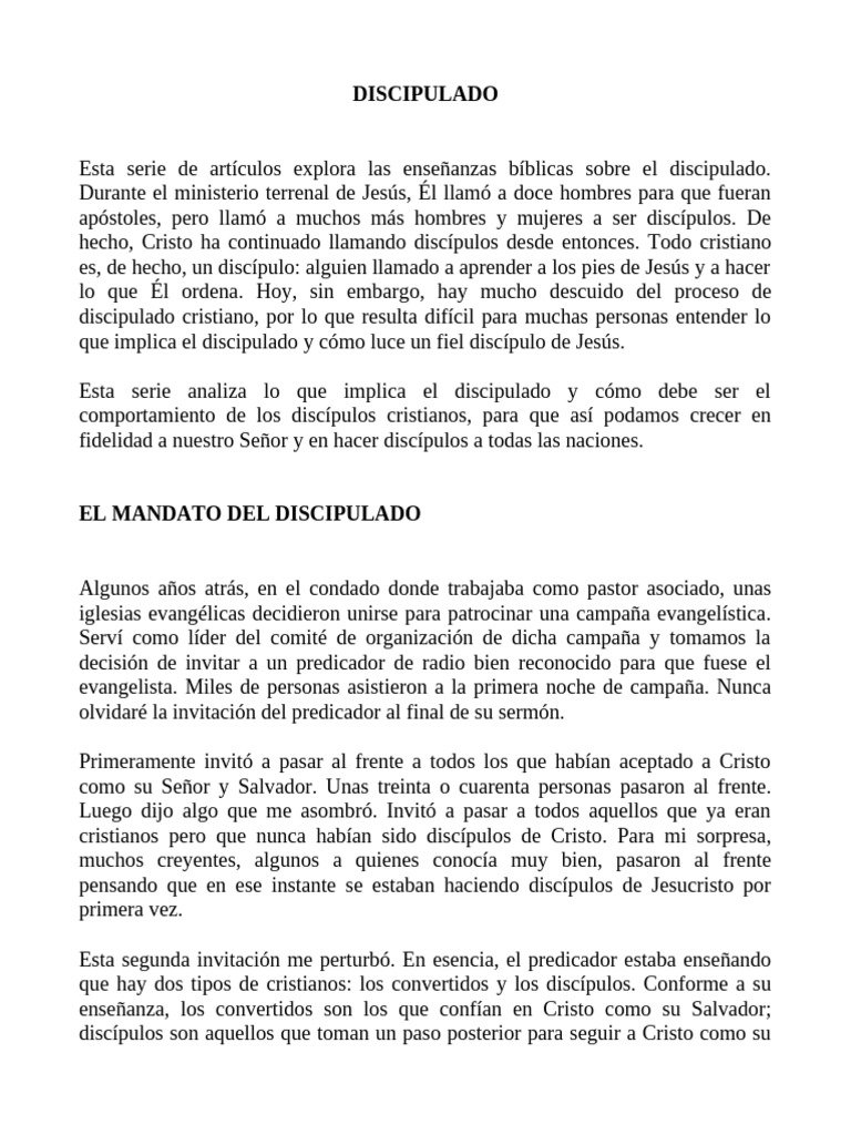 Enseñanzas sobre el Discipulado Cristiano | PDF | eucaristía | Jesús