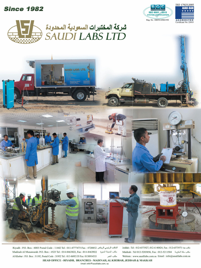 Saudi Labs Ltd. Geotechnical Services | PDF | Deep Foundation | Mecca