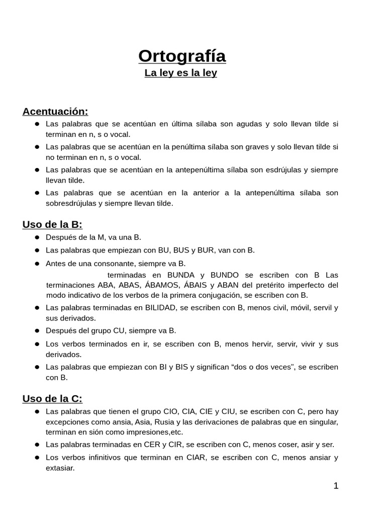 Reglas de Ortografía y Acentuación | PDF | Voz humana | Fonética
