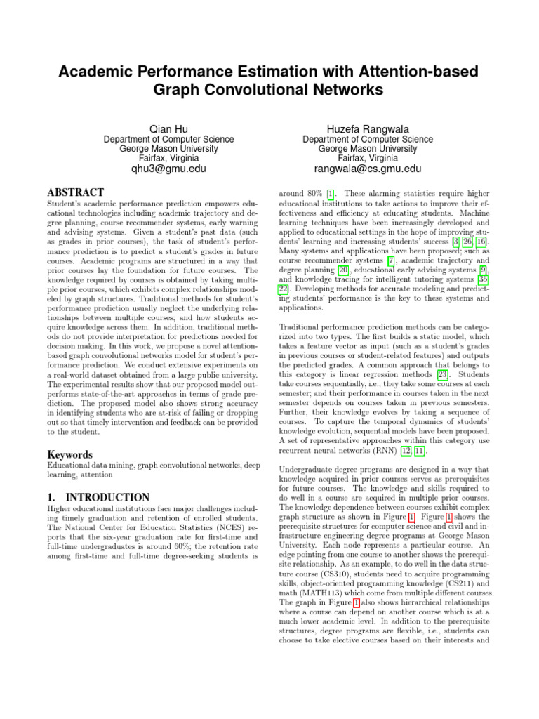Attention-Based Graph Model for Grade Prediction | PDF | Deep Learning ...