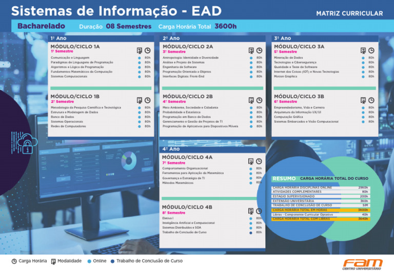 Carga Horária do Curso de Sistemas EAD | PDF | Informática | Sistema de ...