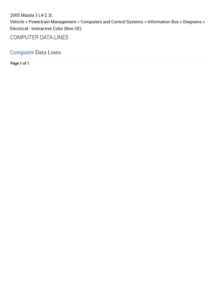 2005 Mazda 3 Computer Data Lines Diagram | PDF | Car Body Styles ...