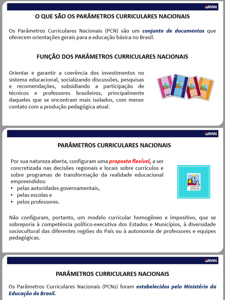 Parâmetros Curriculares Nacionais: Guia Educacional | PDF | Pedagogia ...