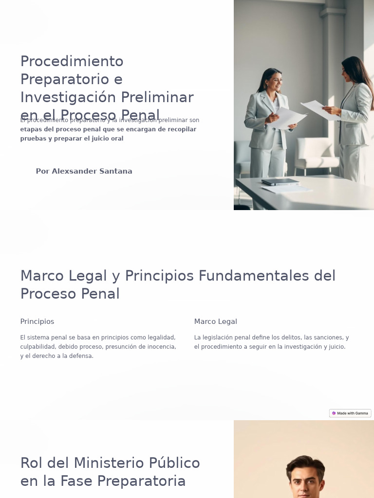 Procedimiento Preparatorio e Investigación Preliminar en El Proceso ...