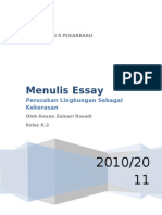 ESSAY PLH Perusakan Lingkungan Merupakan Kekerasan