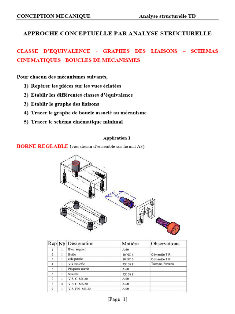 Analyse des Schémas Structurels en Mécanique | PDF | Engrenage | Machine