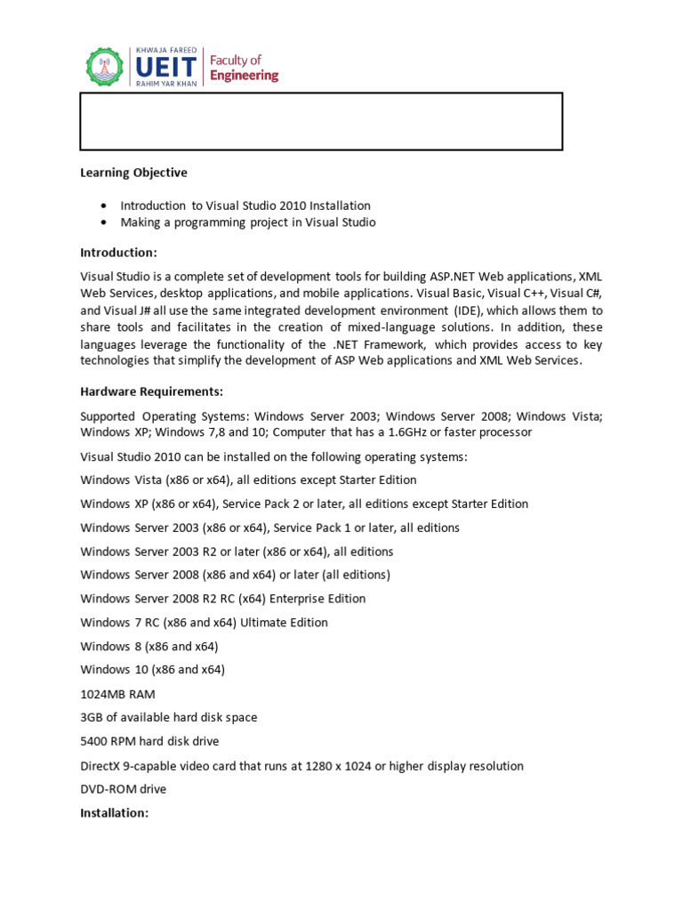 Intensive Programming Lab 1 | PDF | Microsoft Windows | Windows Server 2003