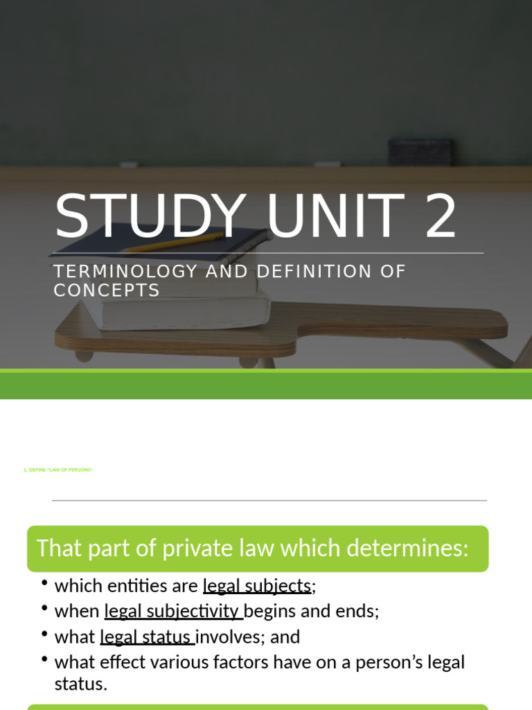 Law of Persons and Legal Concepts Explained | PDF | Legal Liability ...