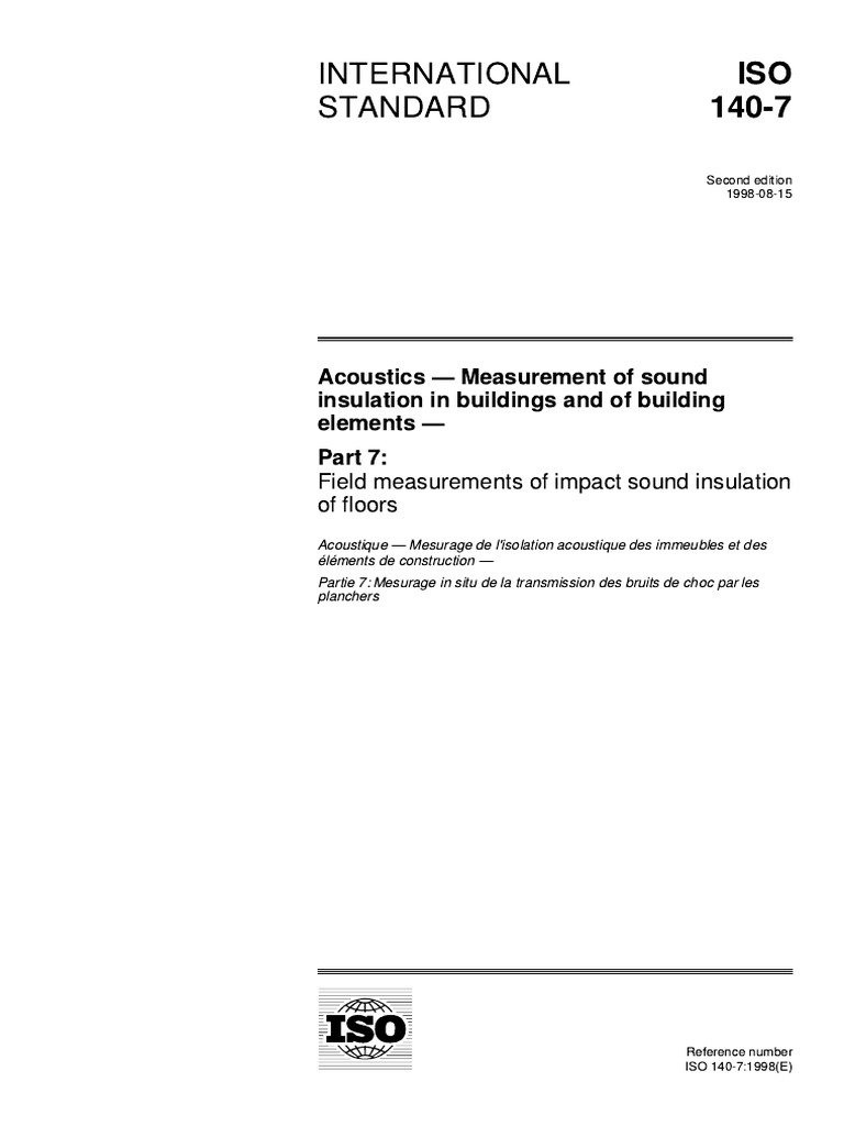 Iso 00140-7-1998 | PDF | International Organization For Standardization