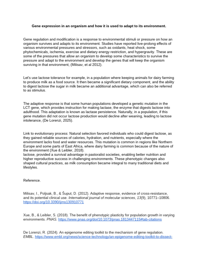 CHEM 3212 Discussion Assisgnment 7 | PDF | Biology | Genetics