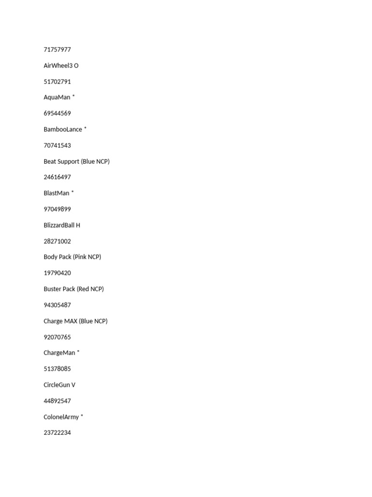 MMBN6 Number Trader Codes | PDF