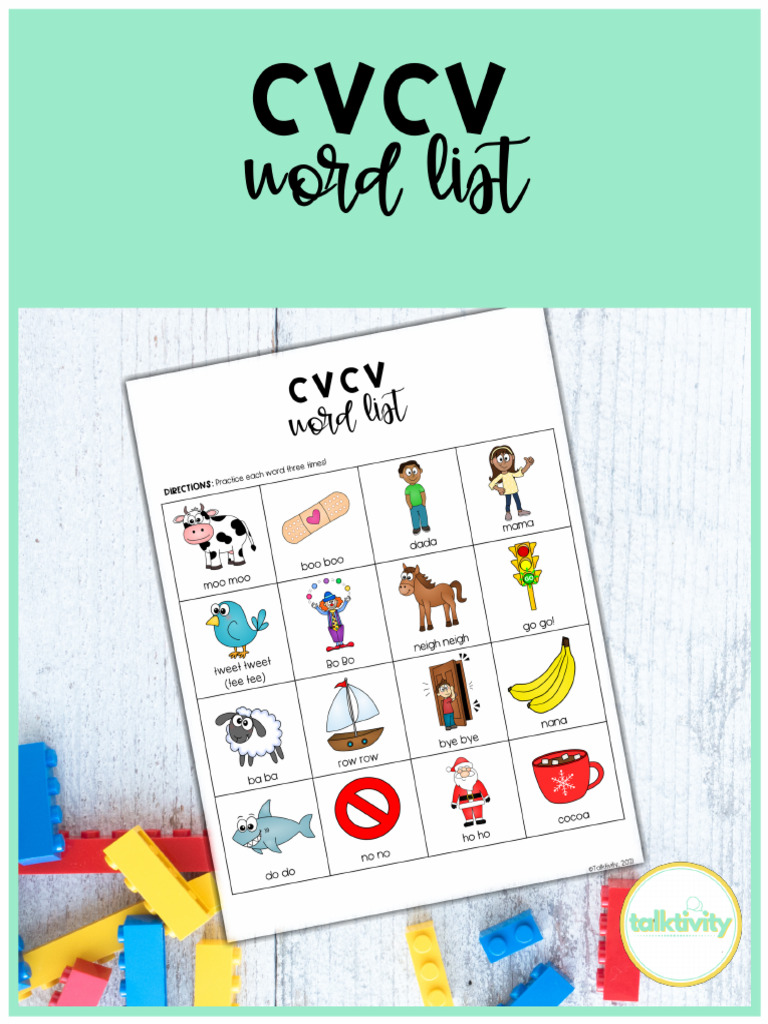 CVCVWordsSpeechTherapy-1 | PDF