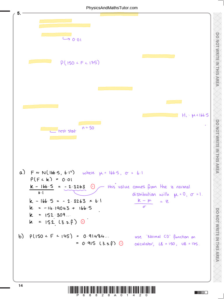 Normal Distribution and Hypothesis Testing | PDF | Normal Distribution ...