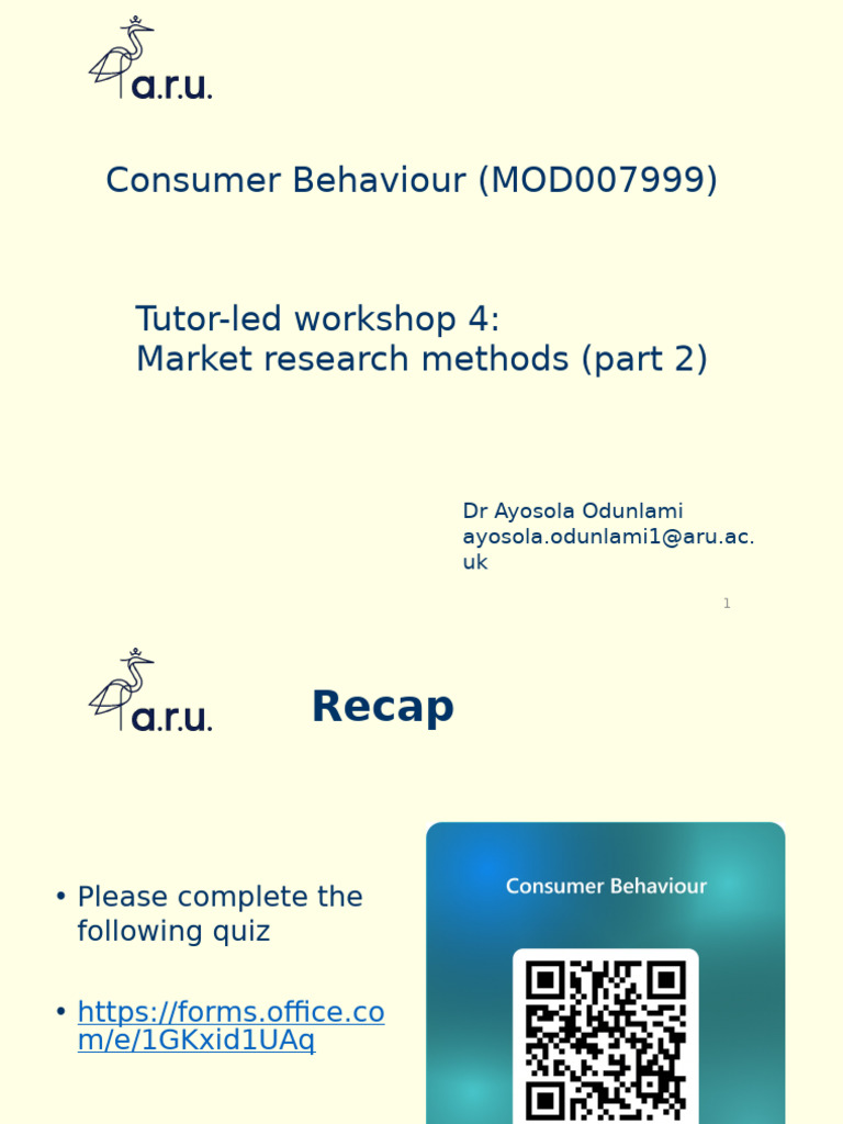 CB - Tutor-Led Workshop - Lesson 4 | PDF | Quantitative Research ...