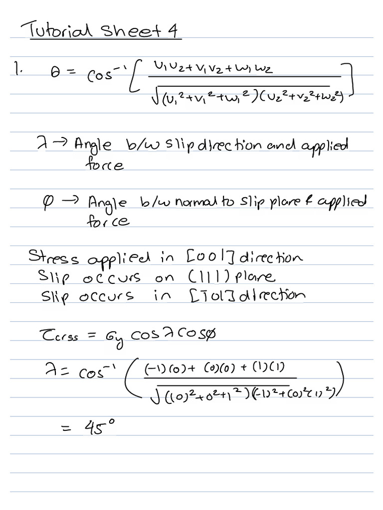 Tutorial Sheet 4 | PDF
