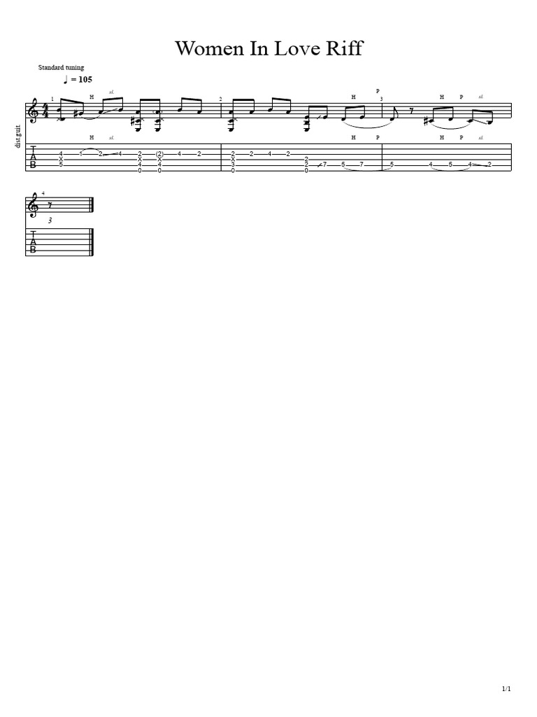 Women in Love Riff | PDF