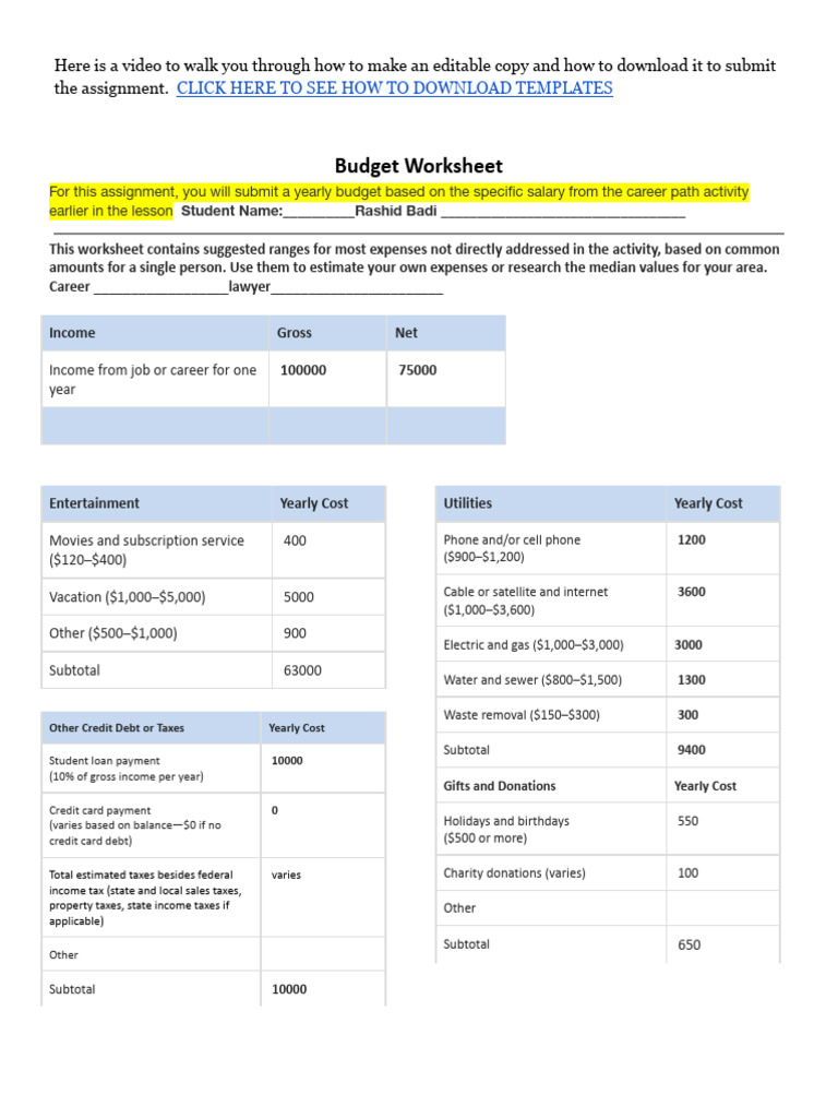 Copy of Budget Template.docx | PDF | Budget | Expense