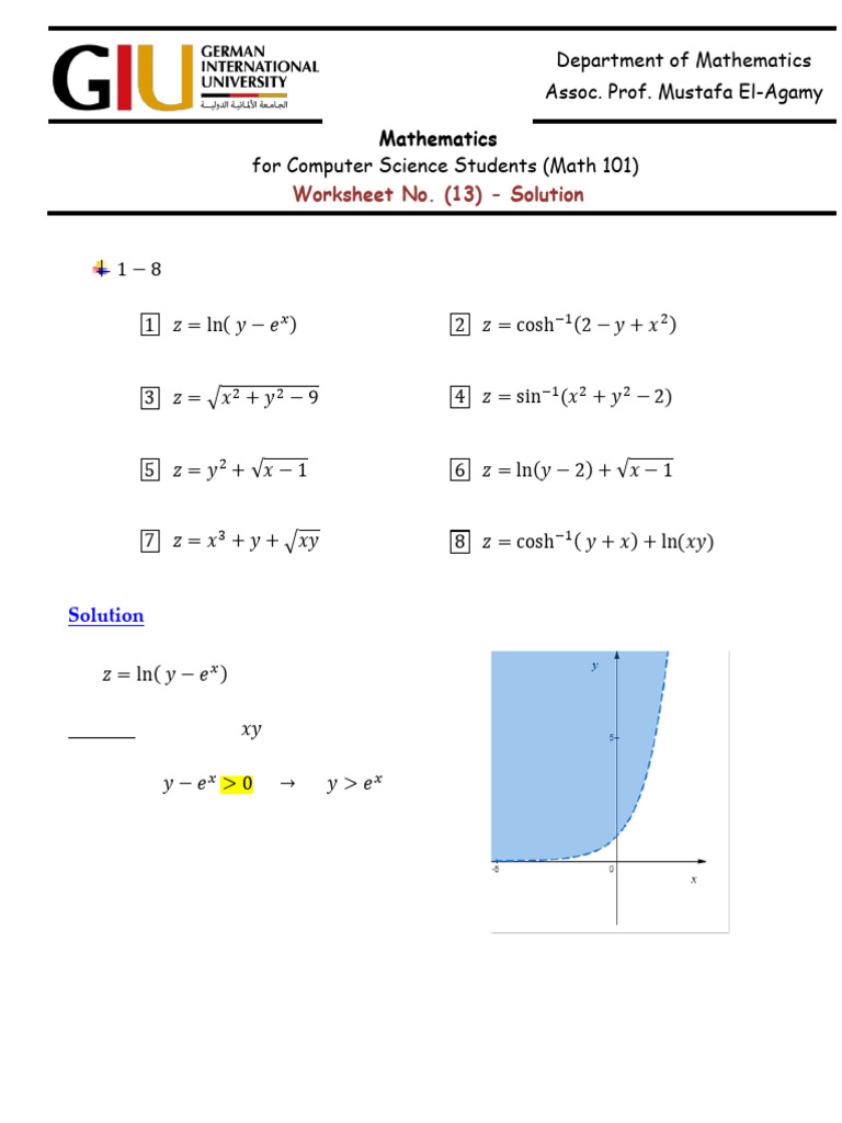 Find Sketch: 1 8 1 LN ( ) 2 Cosh (2 + ) | PDF | Combinatorics | Mathematics