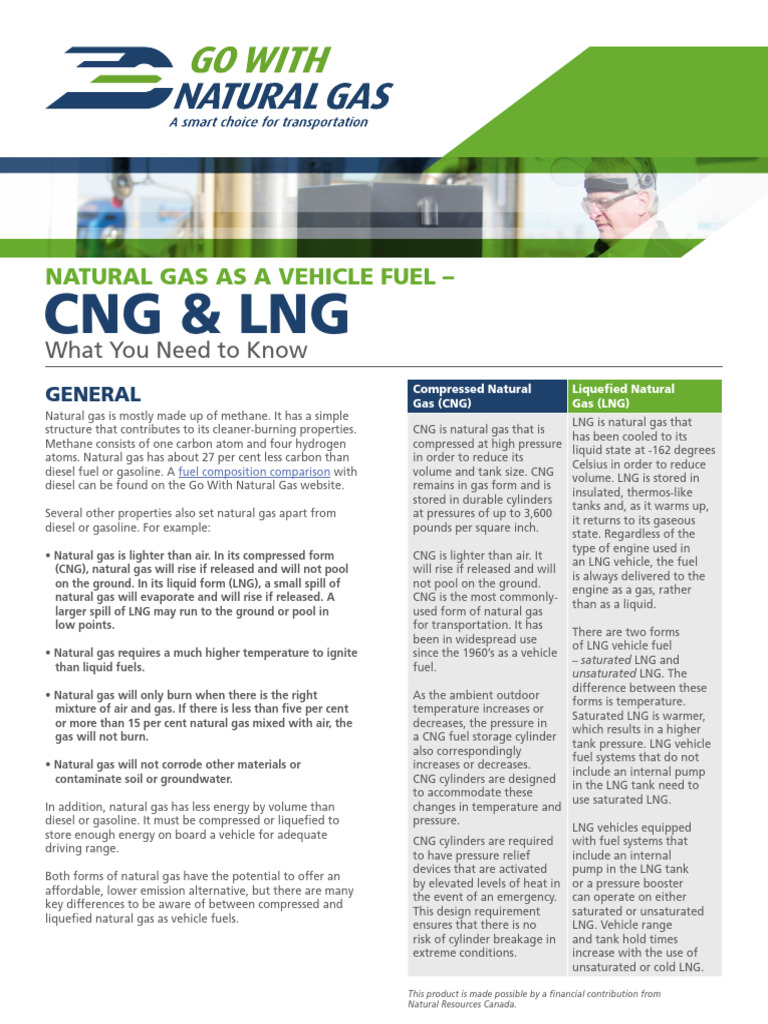 Natural Gas as Vehicle Fuel: CNG vs LNG | PDF | Liquefied Natural Gas ...