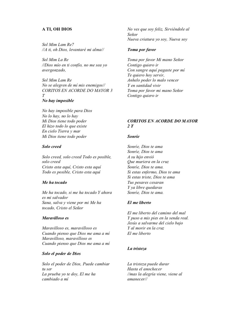 Coritos Pdf Cristo Título Jesús