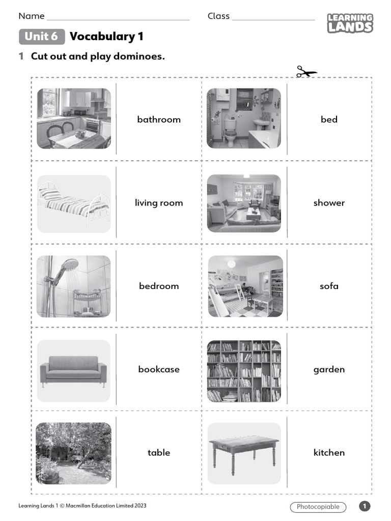 LL1 Worksheets U6 Vocabulary 1 | PDF