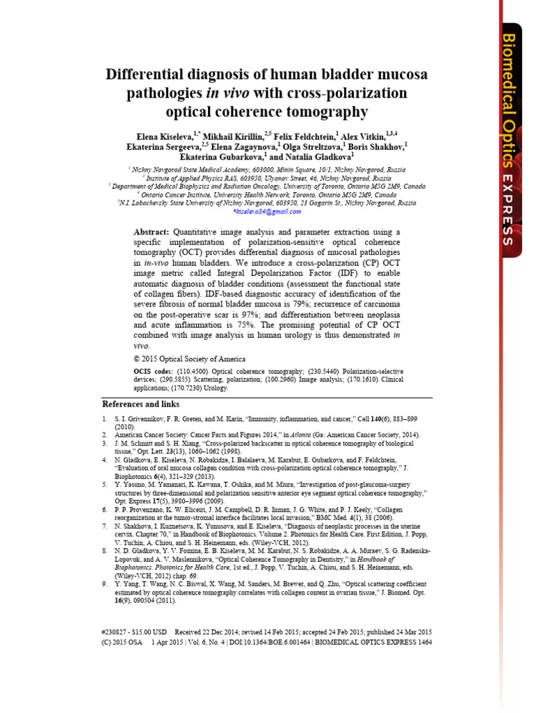 Differential Diagnosis of Human Bladder Mucosa 2015 | PDF | Histology ...