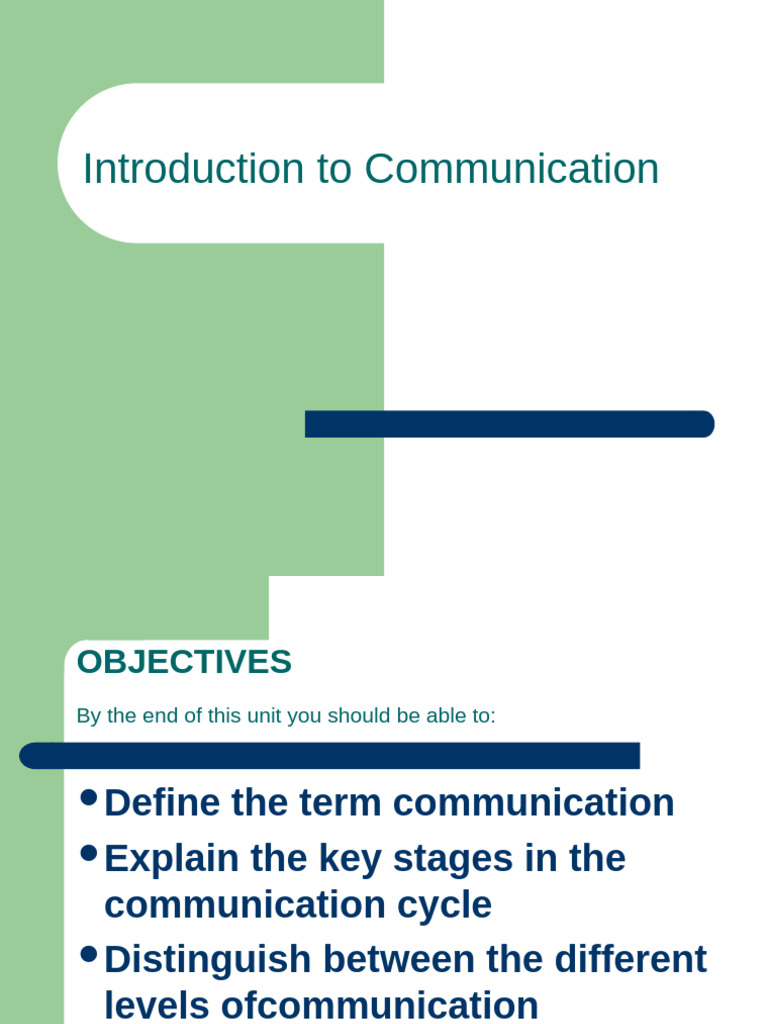 2. Introduction to Communication | PDF | Communication | Code