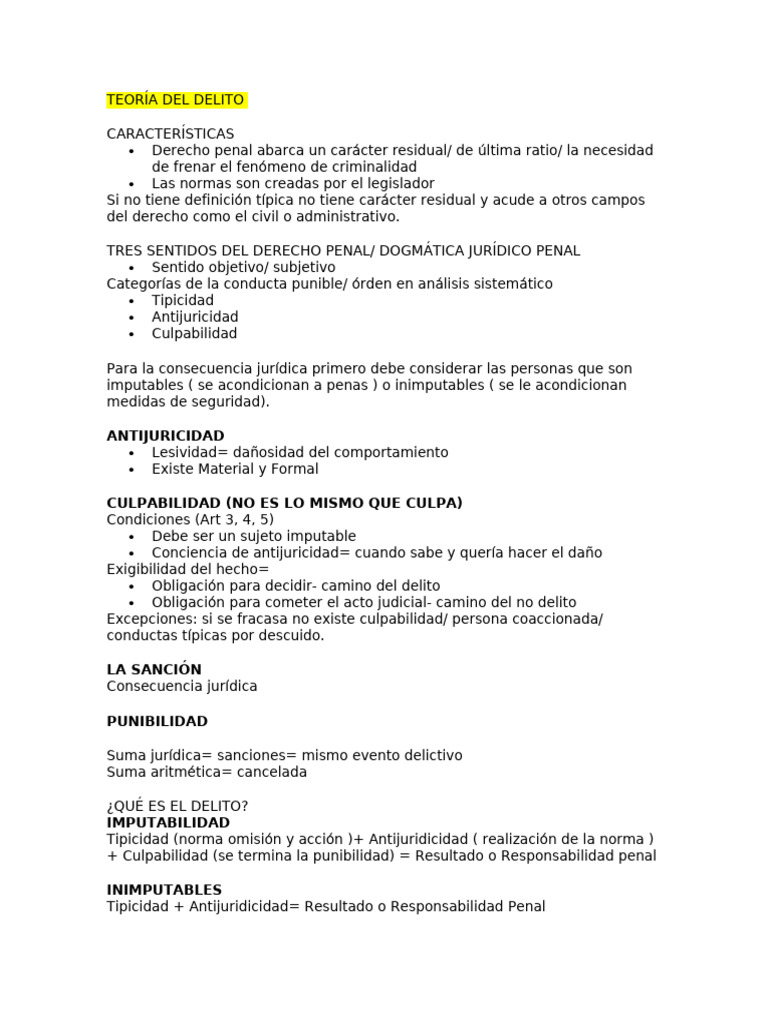 Teoría del Delito en Derecho Penal | PDF | Causalidad (Ley) | Justicia