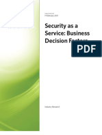 Security As A Service: Business Decision Factors: 11 February 2011