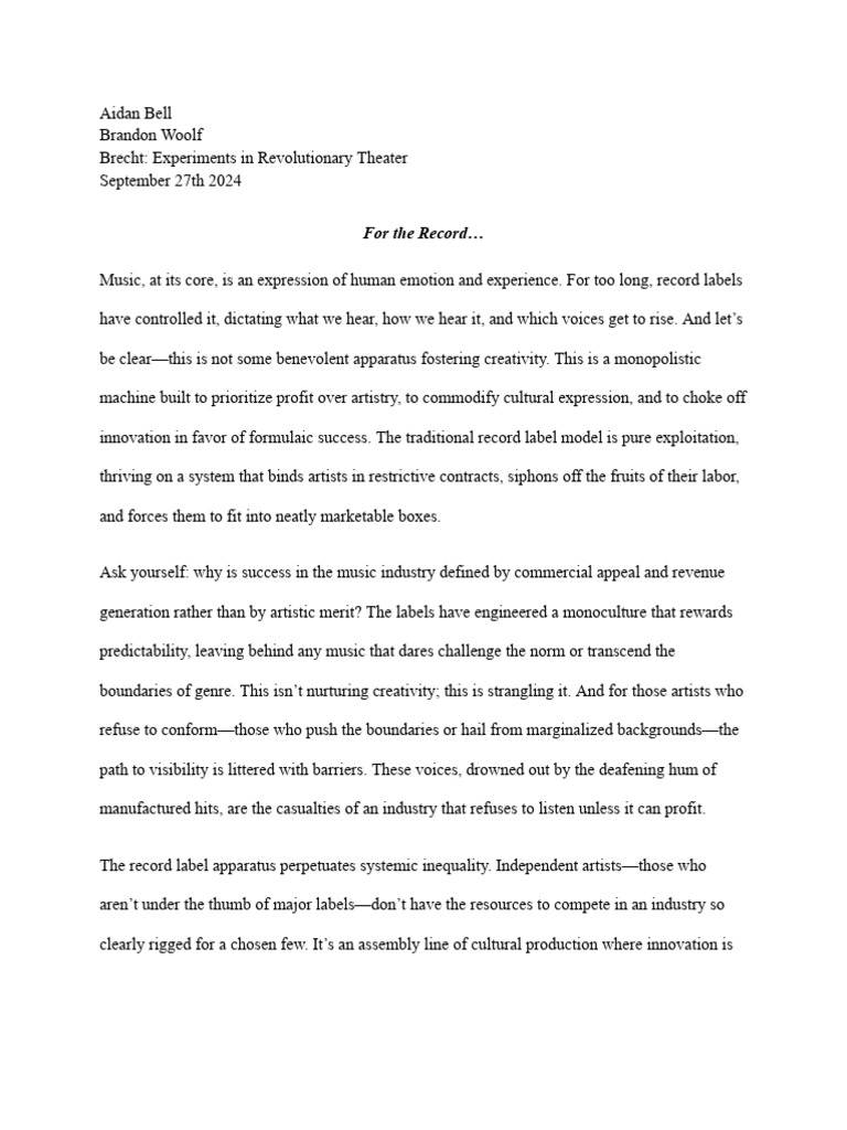 Bell aidan polemical experiment pdf