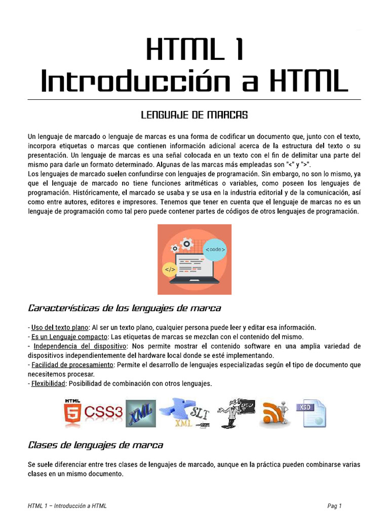 1 HTML Parte 1 | PDF