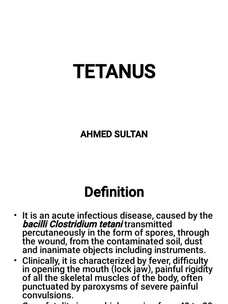 Understanding Tetanus: Causes and Treatment | PDF | Vaccines | Infection