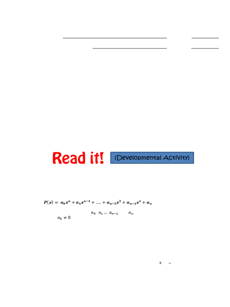 Polynomial Division Techniques Explained | PDF | Division (Mathematics ...