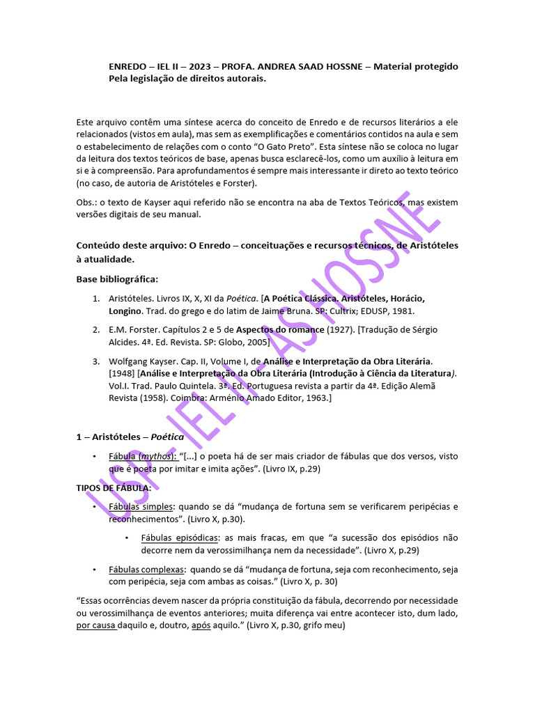 Conceitos de Enredo e Recursos Literários | PDF | Enredo (narrativa)