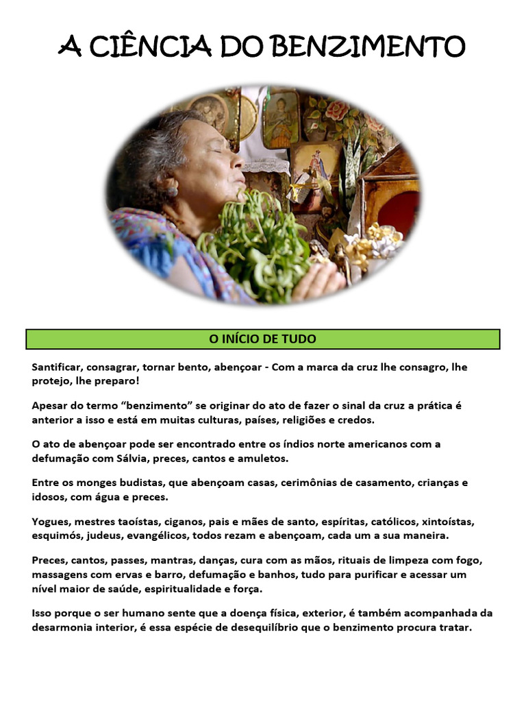 A Prática do Benzimento e Suas Raízes | PDF | Chacra | Física