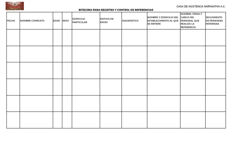 Bitácora para Registro y Control de Referencias | PDF