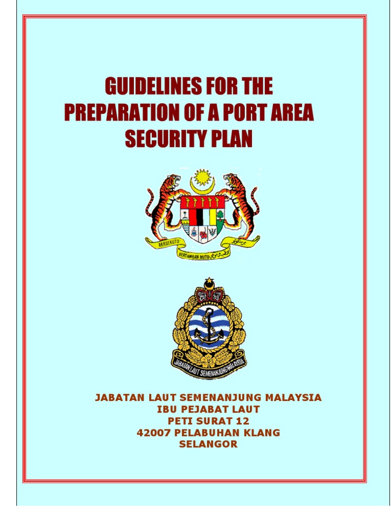 Guideline Preparation of Port Area Security Plan Security Guard